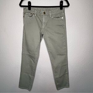 Tory Burch Alexa Cropped Skinny Jeans in Green Size 26
